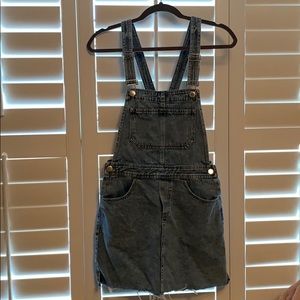 Denim overall dress